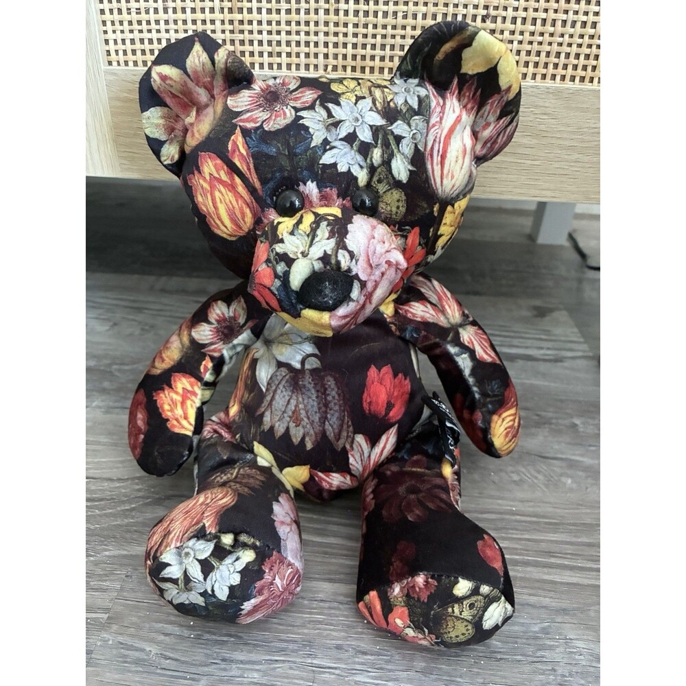 The National Gallery Floral Teddy Bear Plush 11" Museum Art Flowers